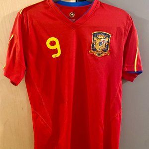 #9 Fernando Torres 2010 Spanish National Futbol/Soccer Jersey | Medium